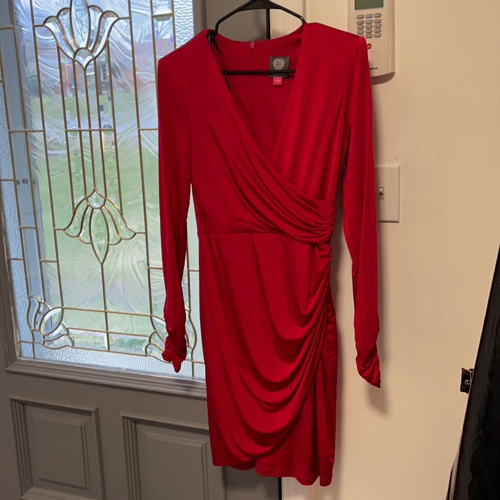 Red mini dress